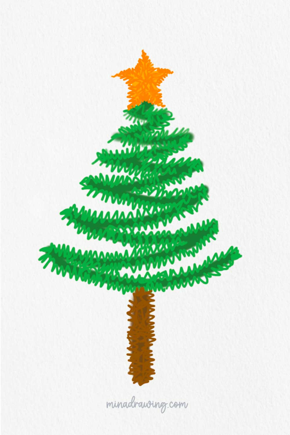 14 Easy Christmas Tree Drawing Ideas • Mina Drawing