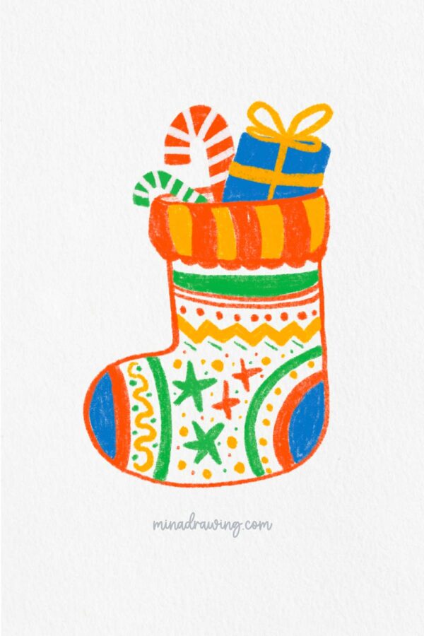 11 Easy Christmas Drawing Ideas • Mina Drawing