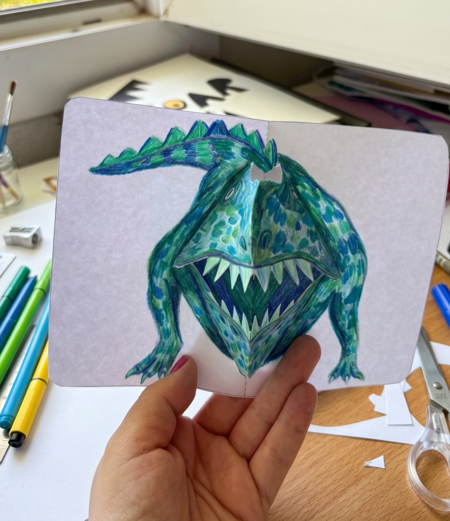 T-Rex Dinozor Pop-up Şablonu — Ücretsiz İndir 🦖